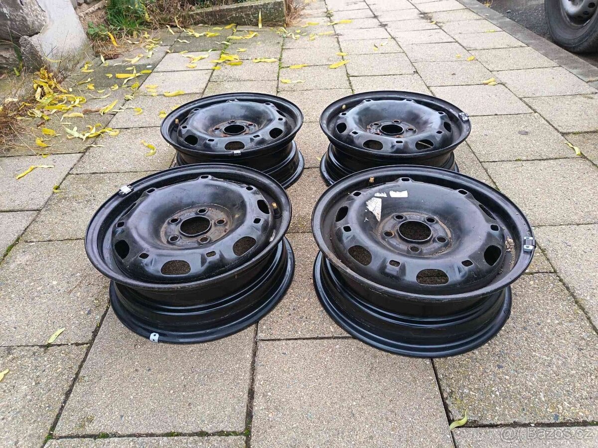 R14 disky plech 5x100, ET35, 5J....Nové - 2