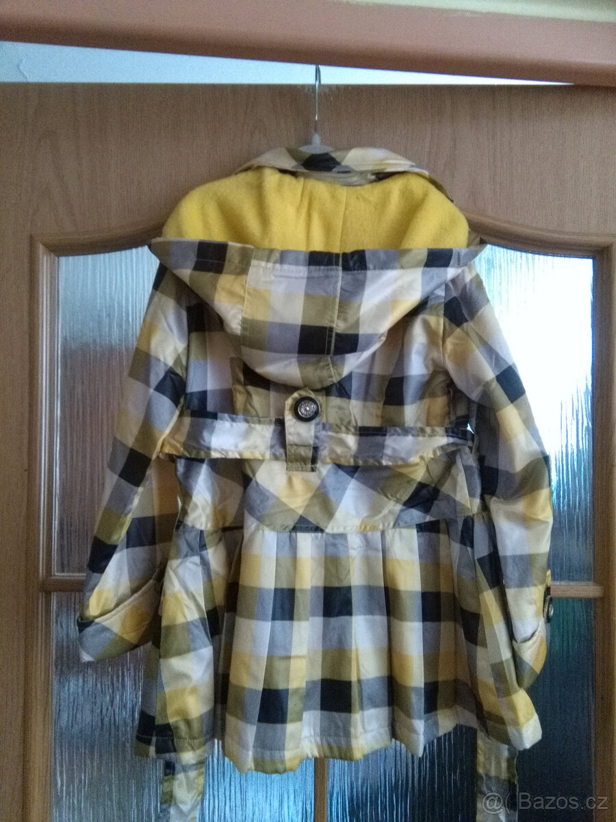 DÍVČÍ JARNÍ KABÁTEK S KAPUCÍ VEL.98/104 - 2