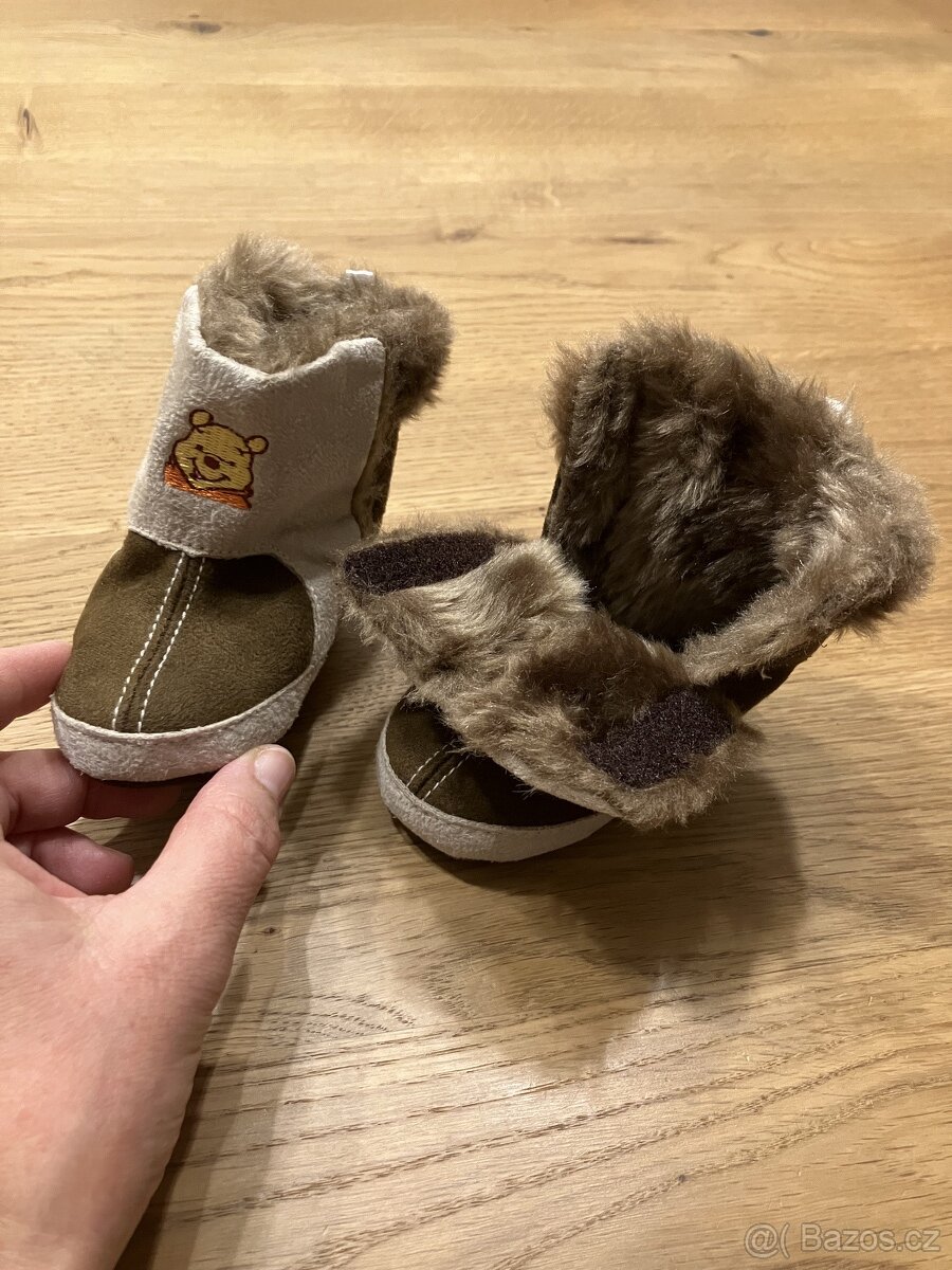 Botičky s kožíškem pro miminko vel. 17/18 - 2