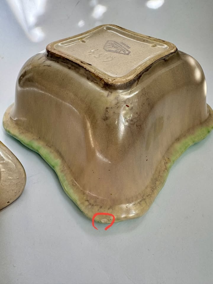 Keramická glazovaná dóza na bonbóny, cukřenka Strehla Kerami - 2