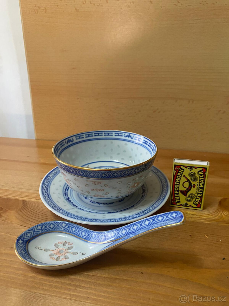 Čínský porcelán, Český porcelán, zdobené skleničky, hrnky - 2