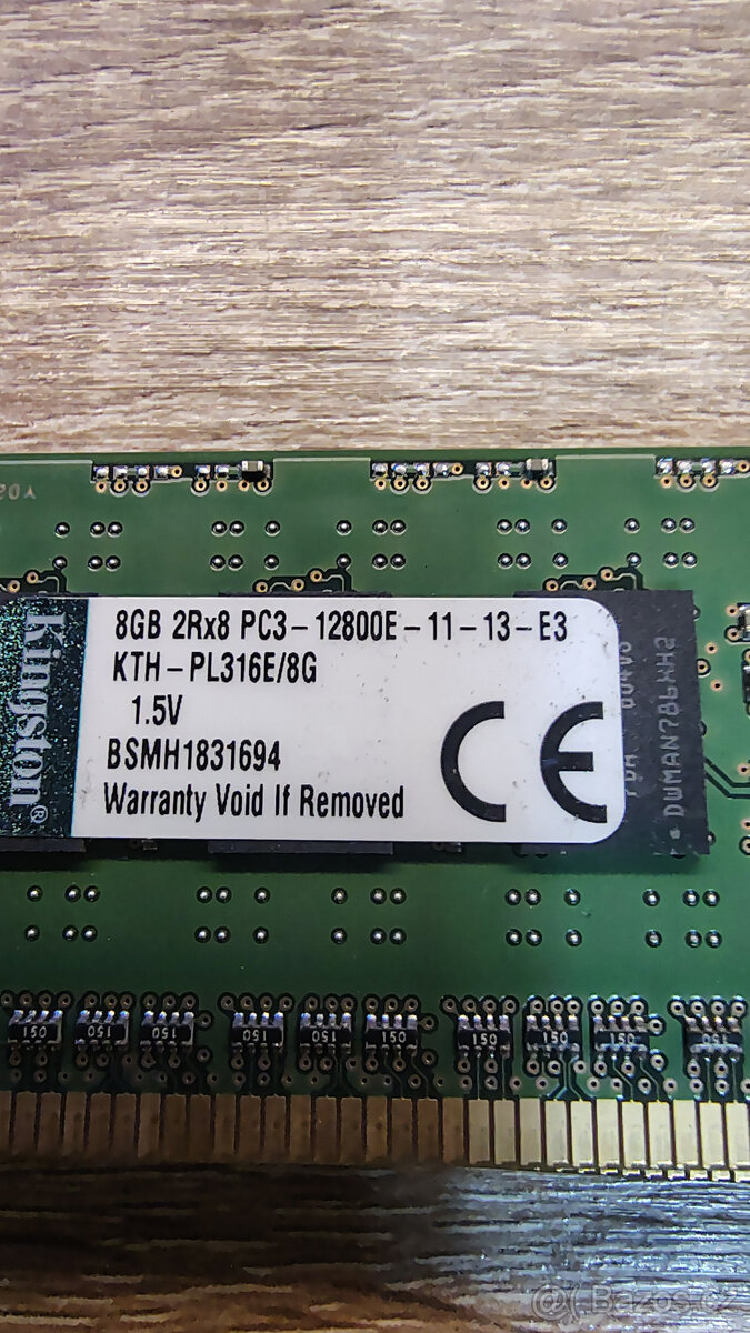 Kingston 8GB DDR3 1600MHz ECC - server 4ks - 2