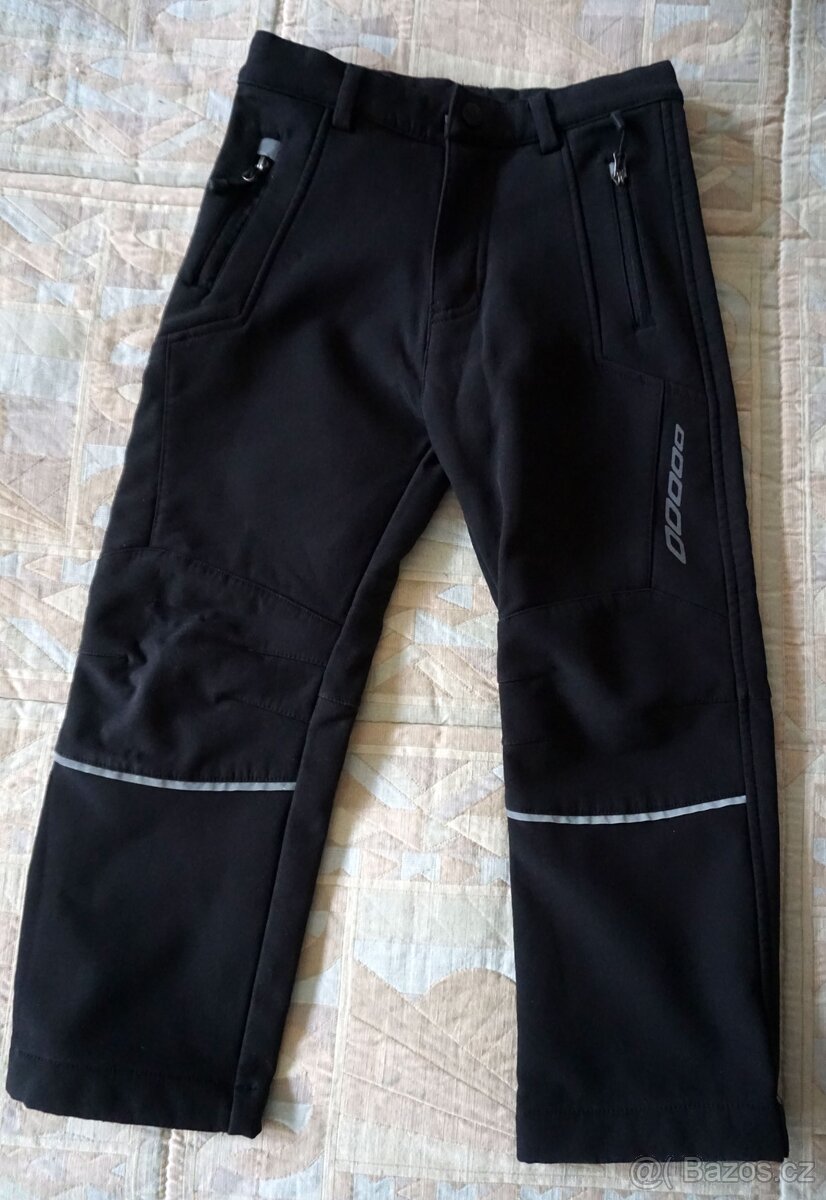 Dětské černé zateplené softshellové kalhoty v.110 - 2