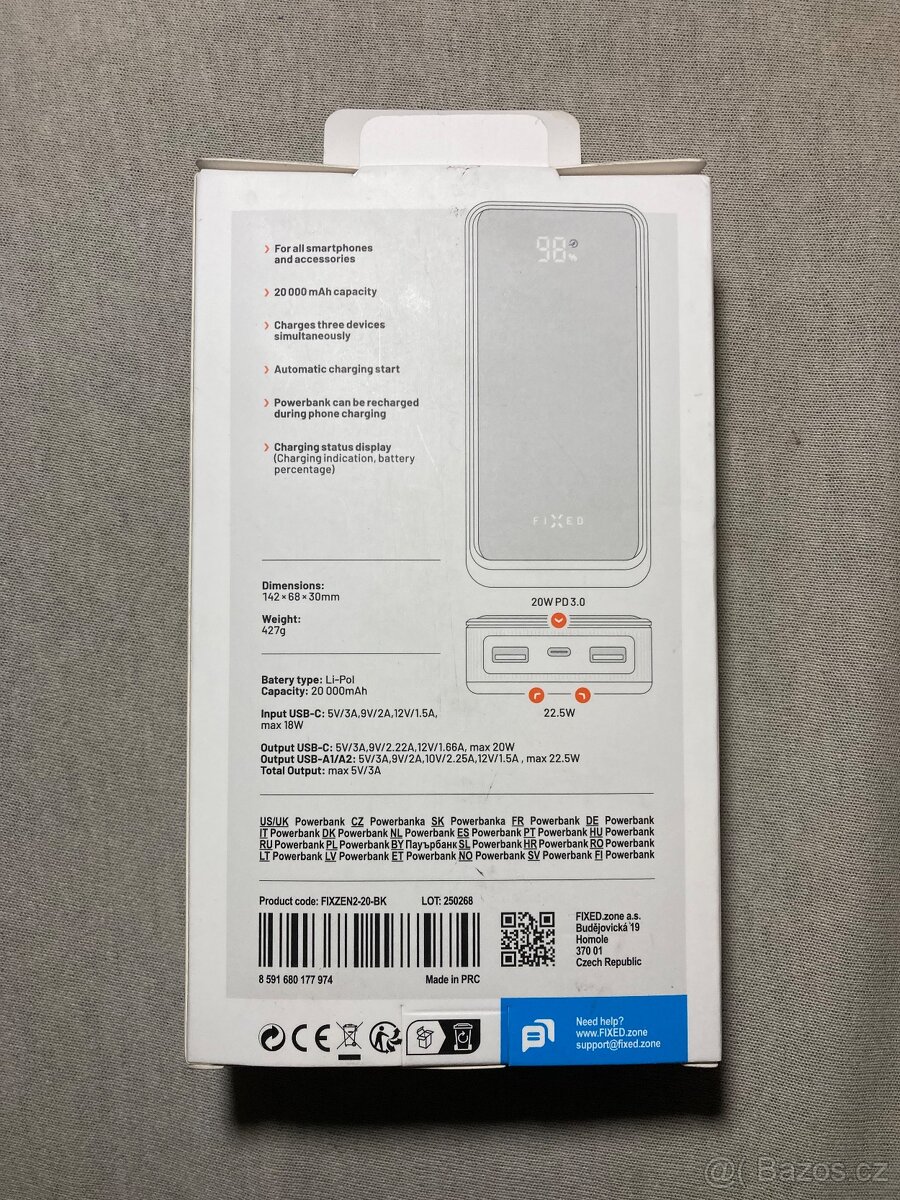 Powerbanka FIXED 20 000 mAh - 2