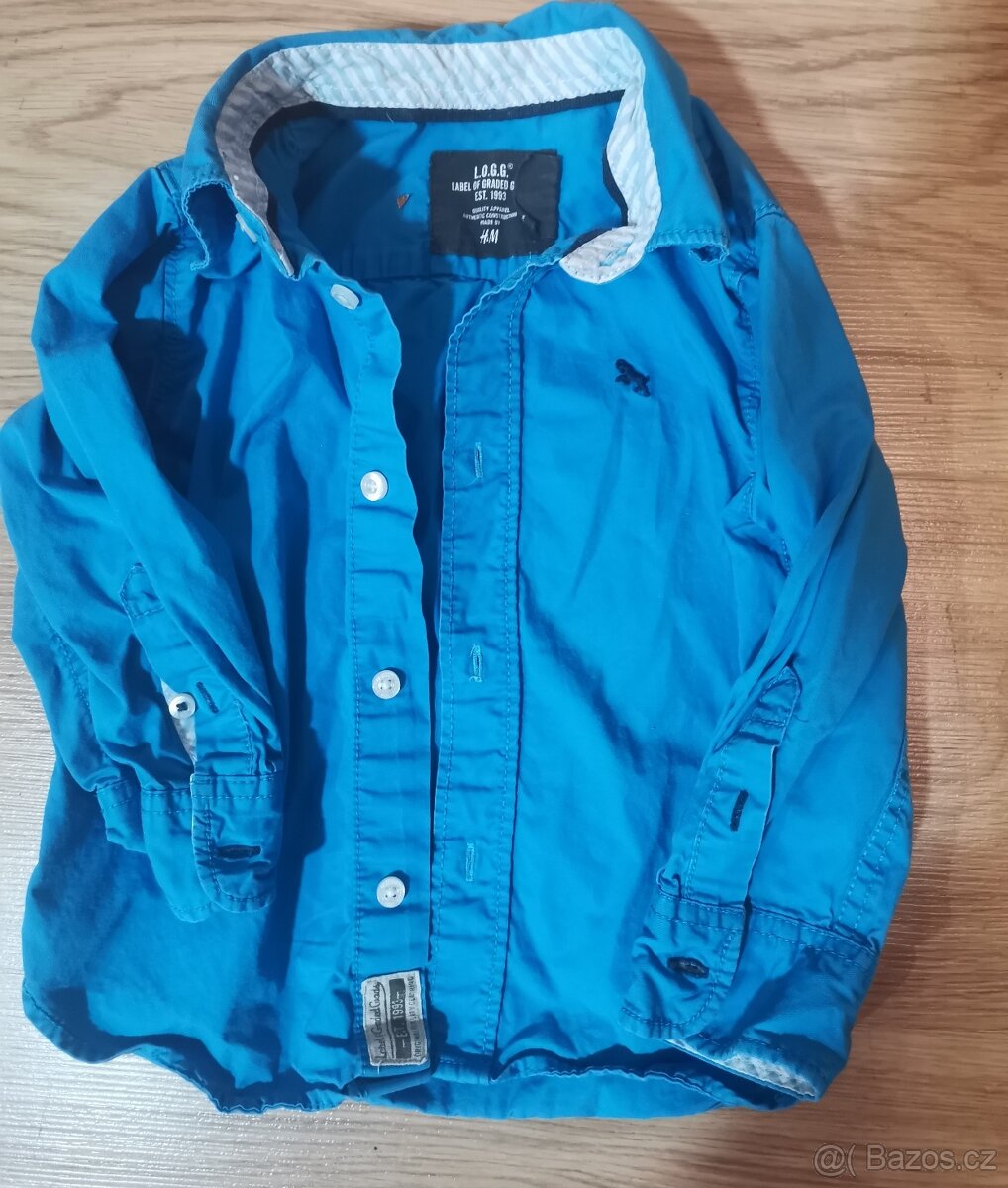 tričko krátký dlouhý rukáv, košile H&M vel 92,18 - 24 měsíců - 2