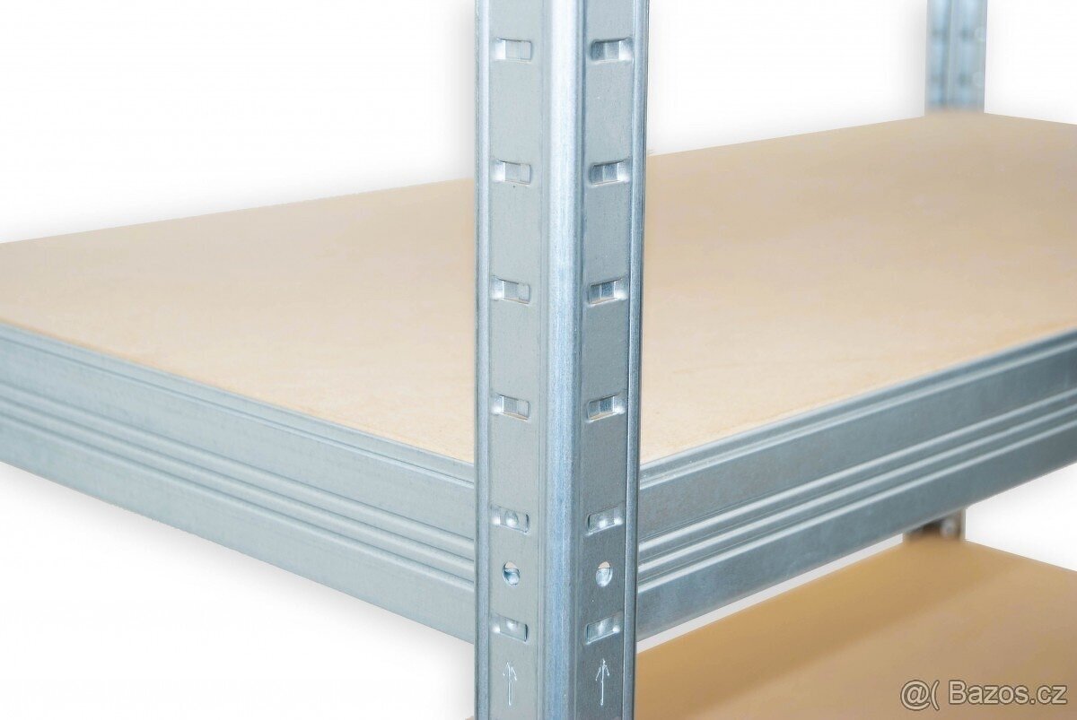 Regál kovový zinkovaný, 5 polic - 2