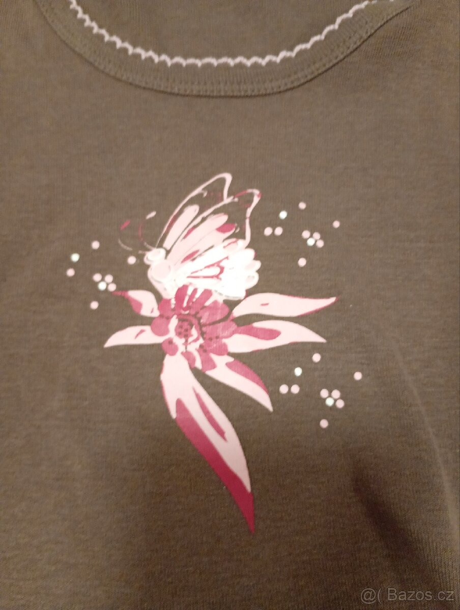 Dívčí hnědé tričko - 2