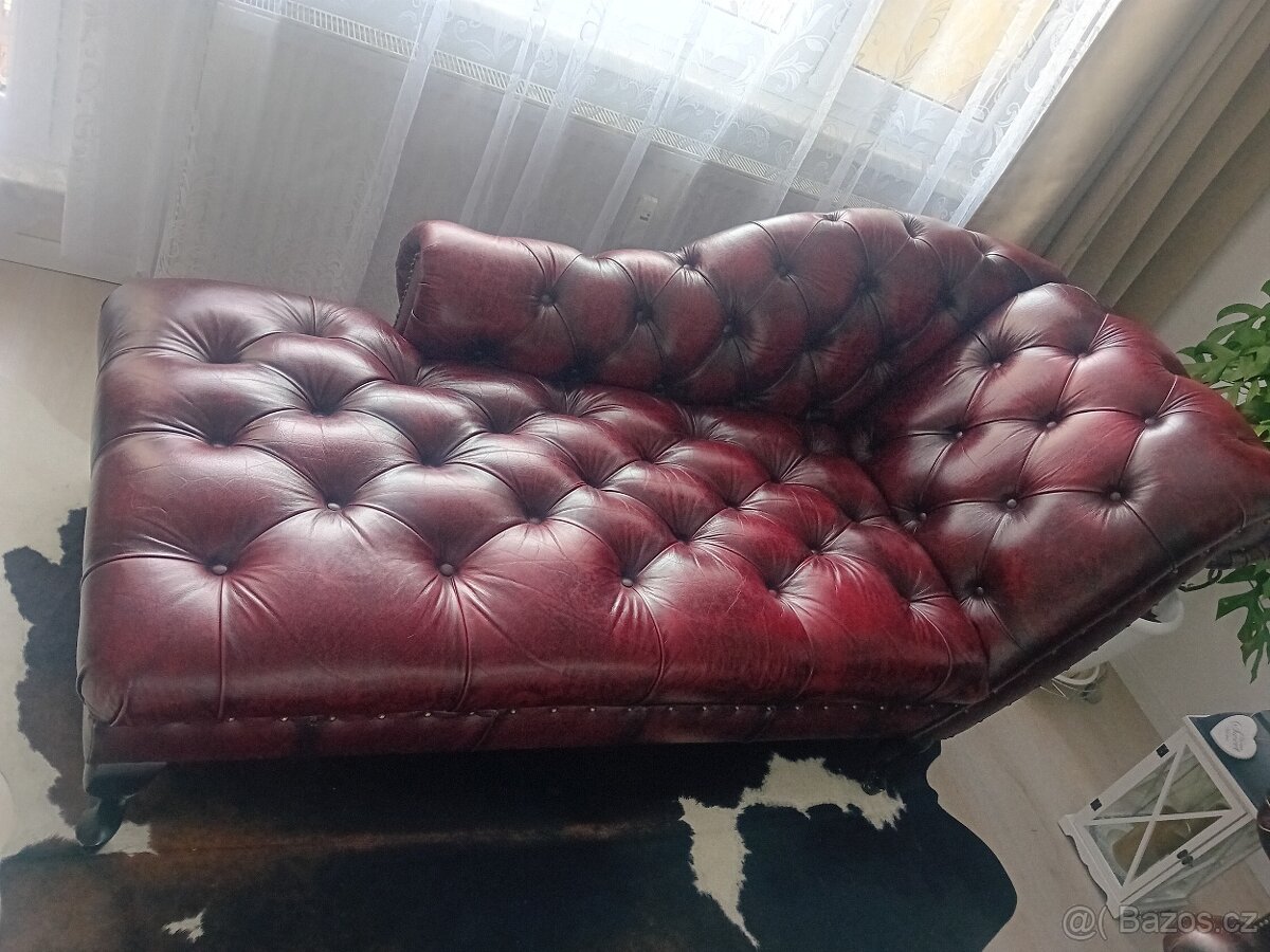 Chesterfield sofa / lenoška kožená - 2