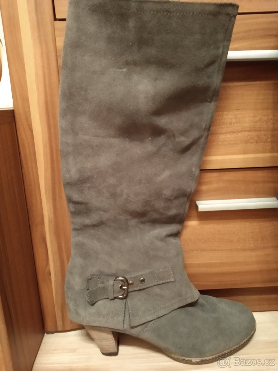 Semišové kozačky - 2