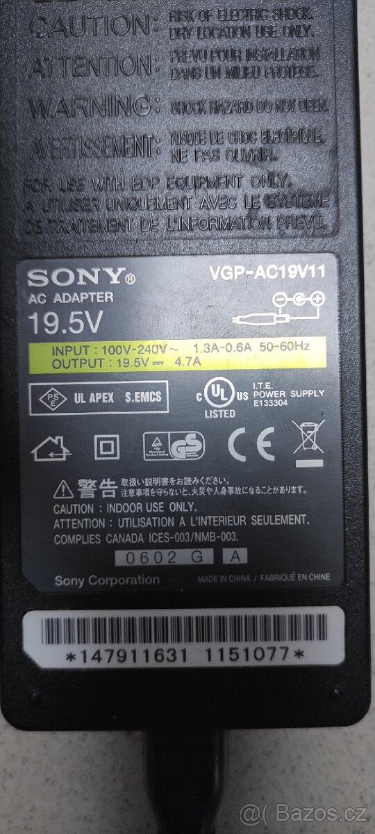 Zdroj k NTB Sony, VGP-AC19V11 - 2