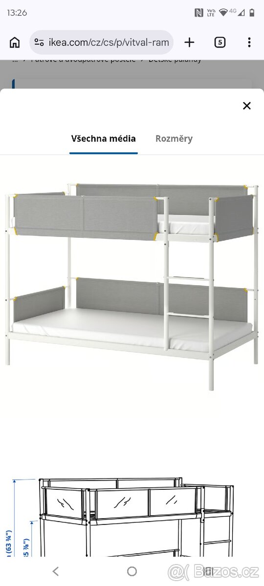 Poschoďova postel - 2