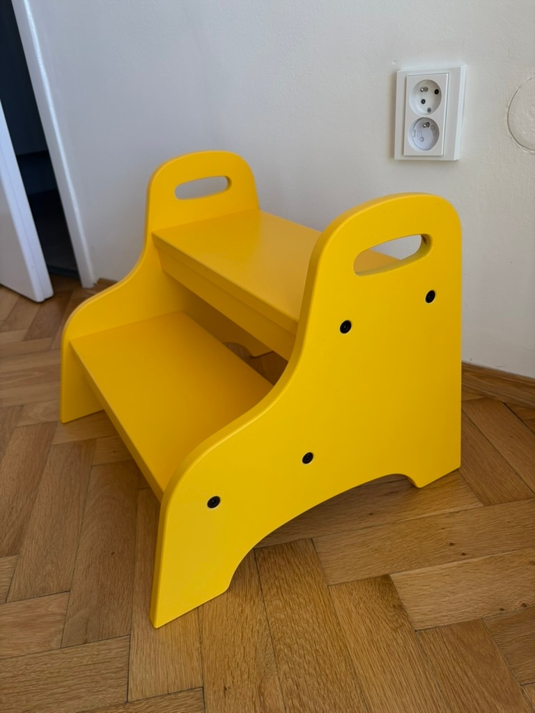 Ikea dětské schůdky TROGEN žlutá - 2