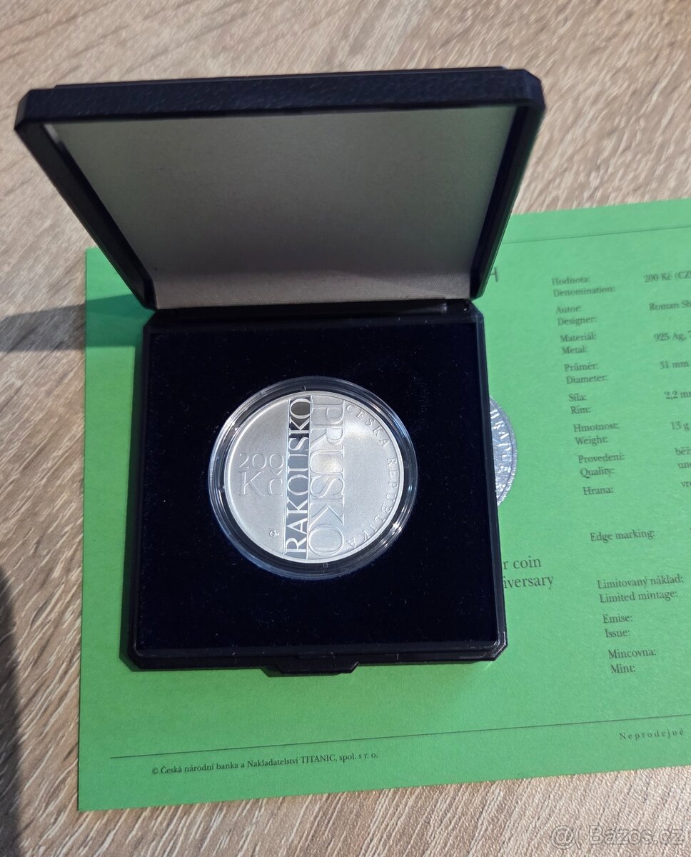 Stříbrná mince 200kč 150. výročí bitvy u Hradce Králové 2016 - 2