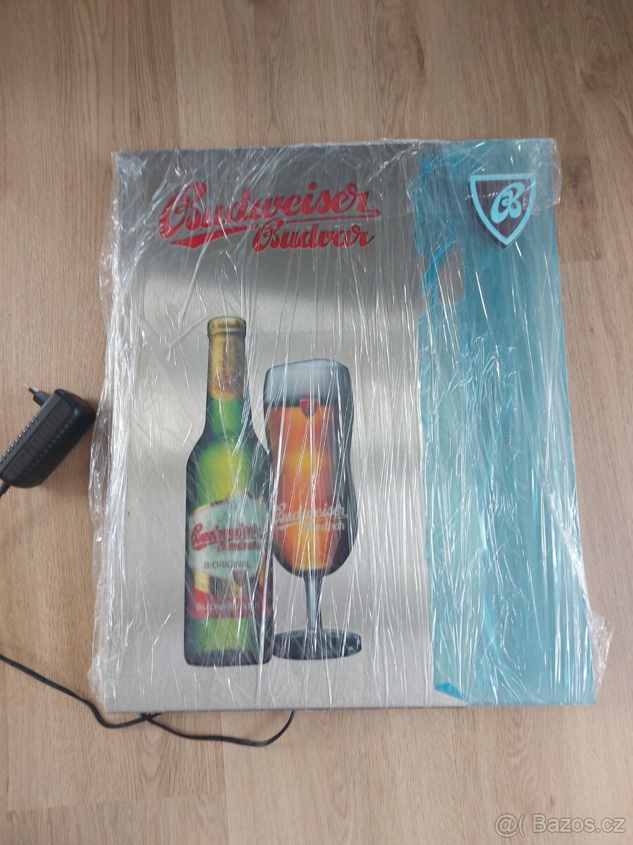 Pivní podsvícená cedule BUDWEISER červené podsvícení - 2