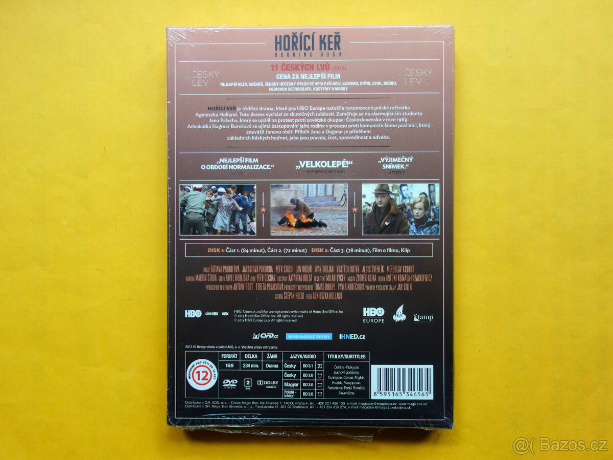 2DVD Hořící keř (příběh Jana Palacha) / NEROZBALENÉ 100% - 2