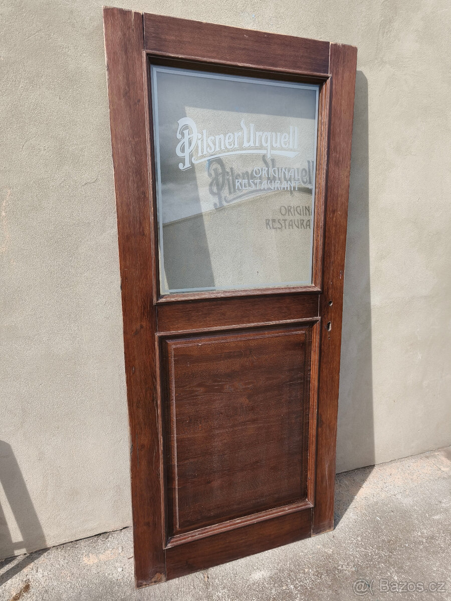 Dveře levé atypické, nejspíše 85, masiv - dub - 2