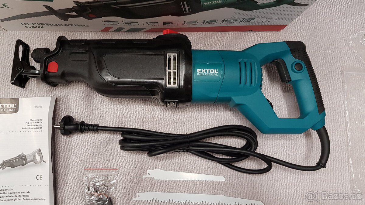 Elektrická pila ocaska Extol Industrial 1200W, NOVÁ + přísl. - 2