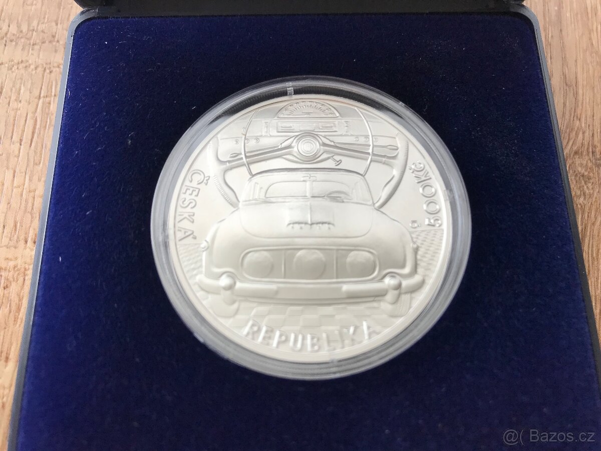 STŘÍBRNÁ MINCE 500 KČ TATRA 603 BĚŽNÁ KVALITA - 2