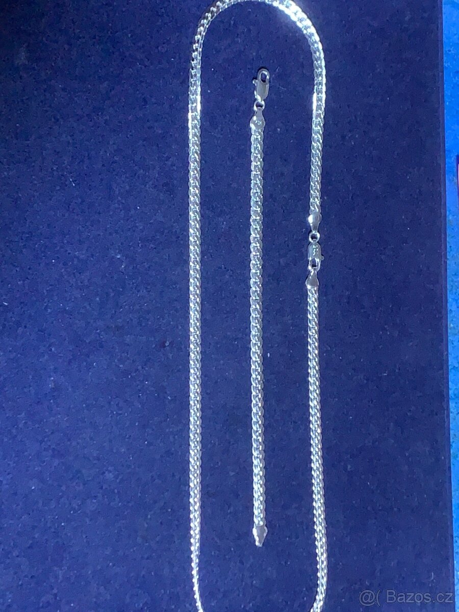 Ag náramek+řetízek - 2