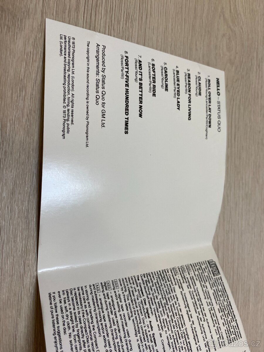 Status Quo – Hello, 1973, RE 1993 - 2