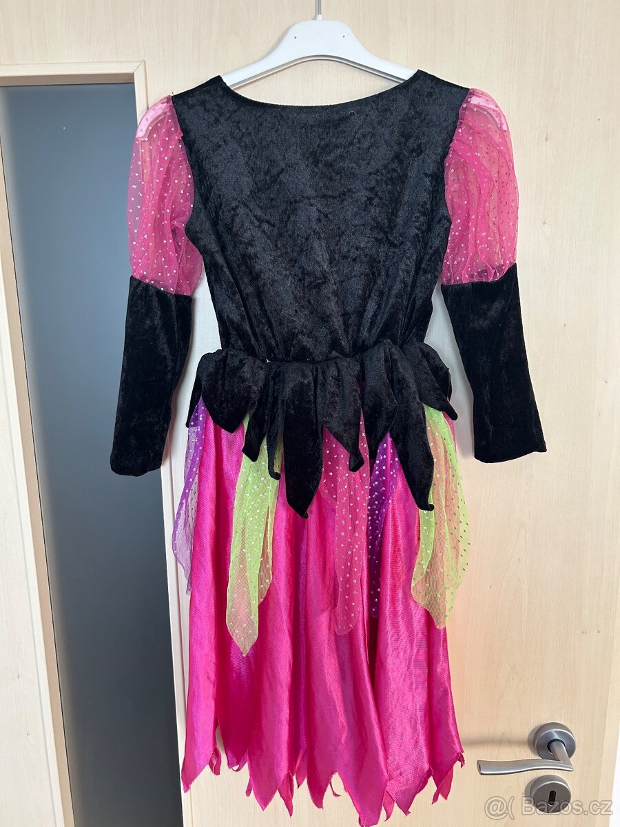 Šaty na karneval, Halloween, čarodějnice vel. 4-6 let - 2