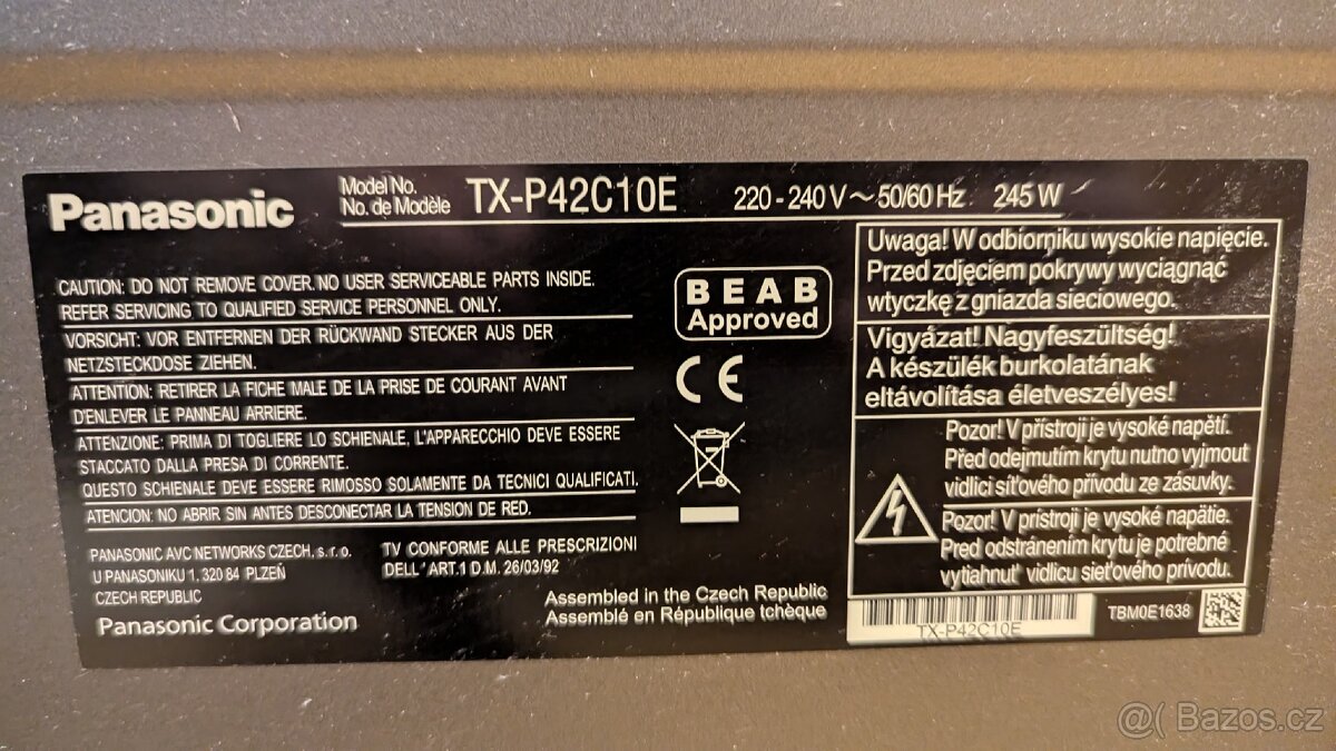 Plazma TV Panasonic TX-P42C10E - 2