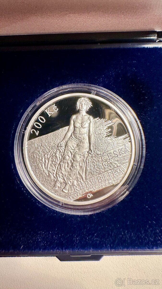 Stříbrná mince 200 Kč Max Švabinský PROOF - 2