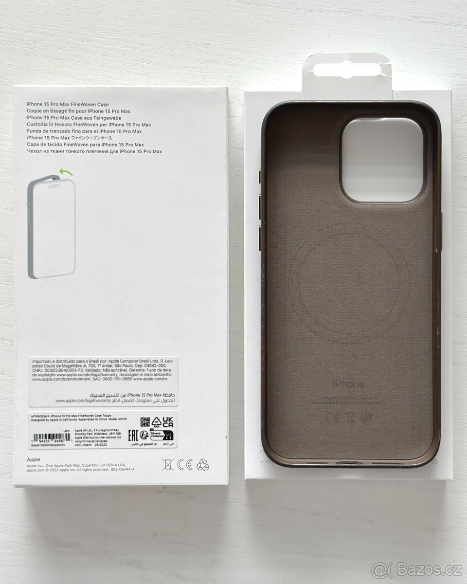 Pouzdro Apple FineWoven iPhone 15 Pro Max, Taupe - 2