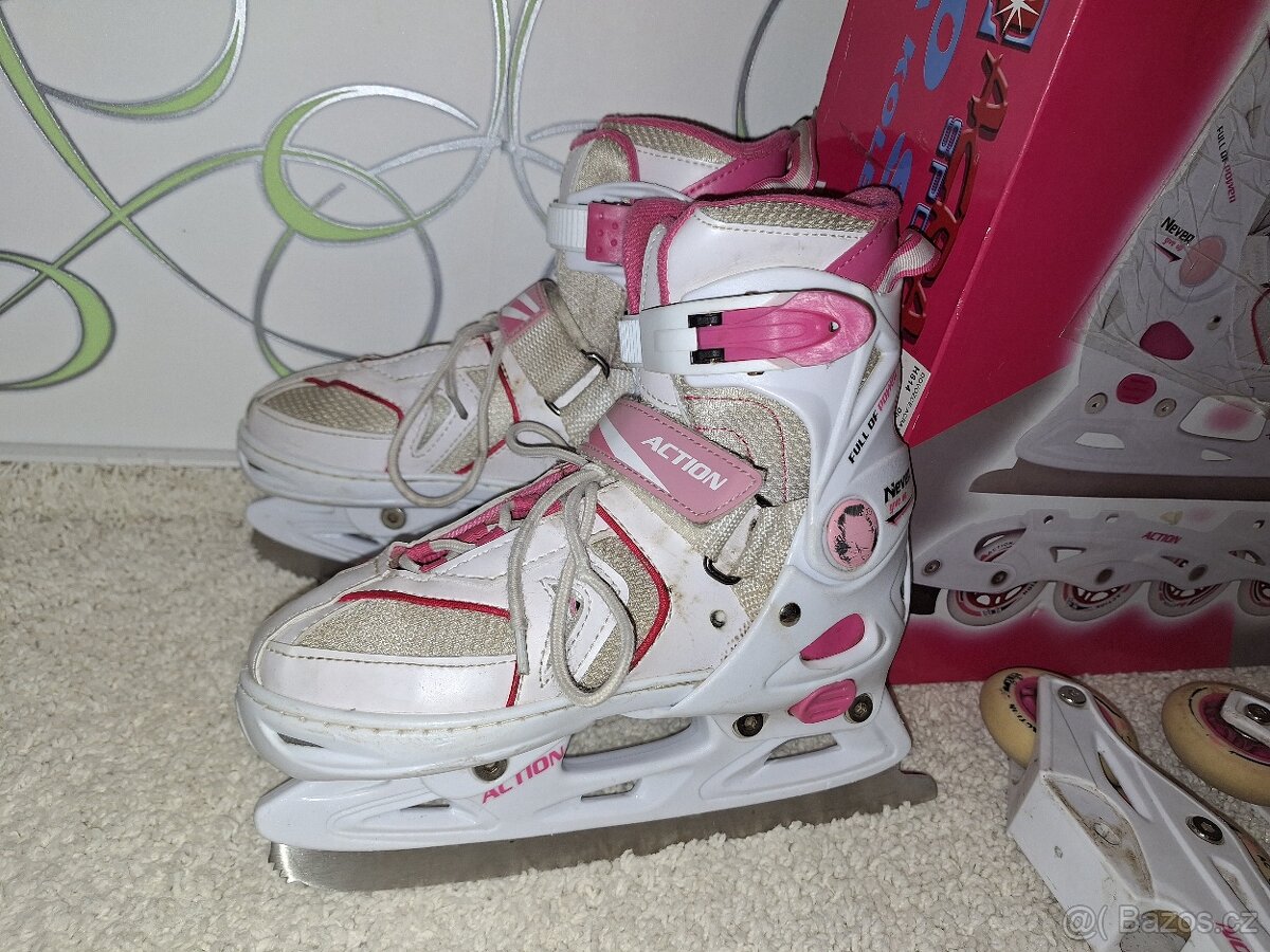 Brusle rostoucí 33-36 + kolečkové - 2