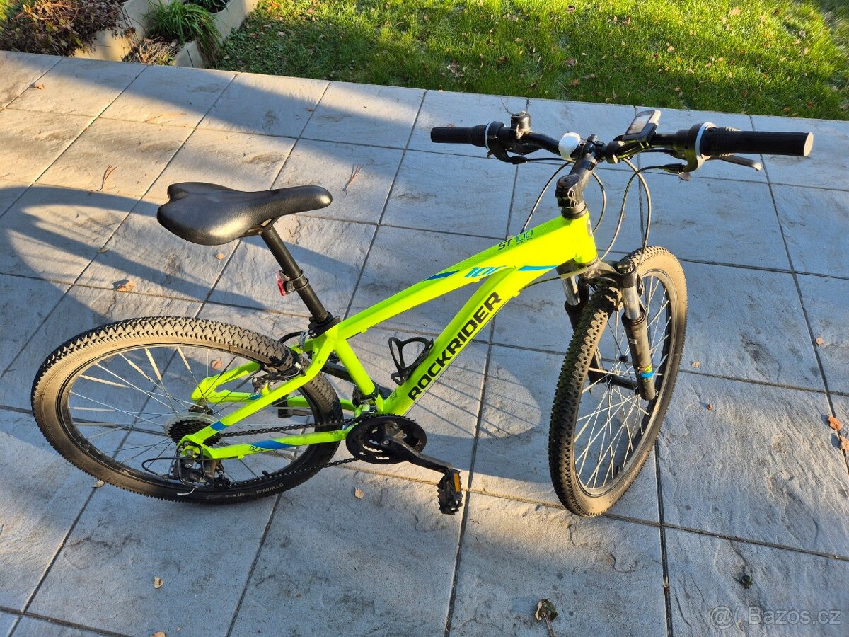 juniorské horské kolo RockRider svítivě žluté - 2