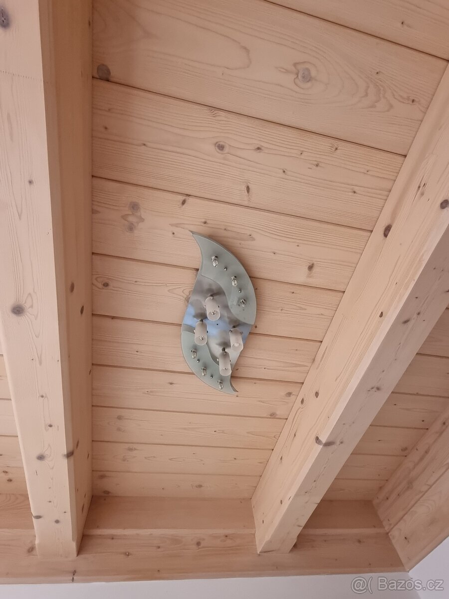 Stropní svítidlo nerez-sklo - 2