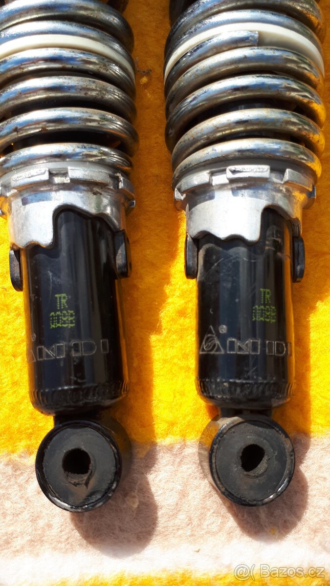 Stavitelné zadní tlumiče na moto caferacer scrambler pár - 2