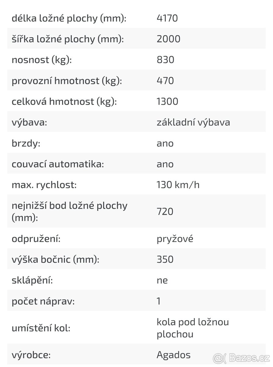Agados VZ 41 B1 1300kg - 2