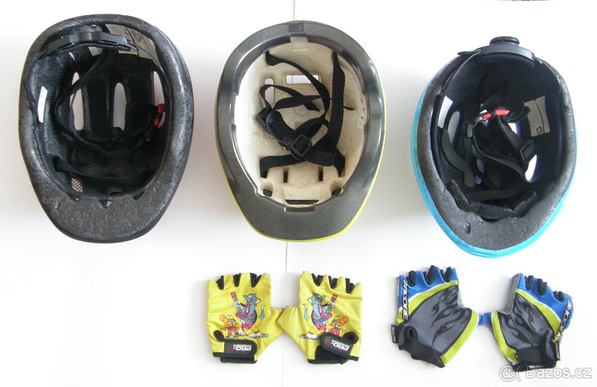 Dětské cyklistické helmy + rukavice - 2