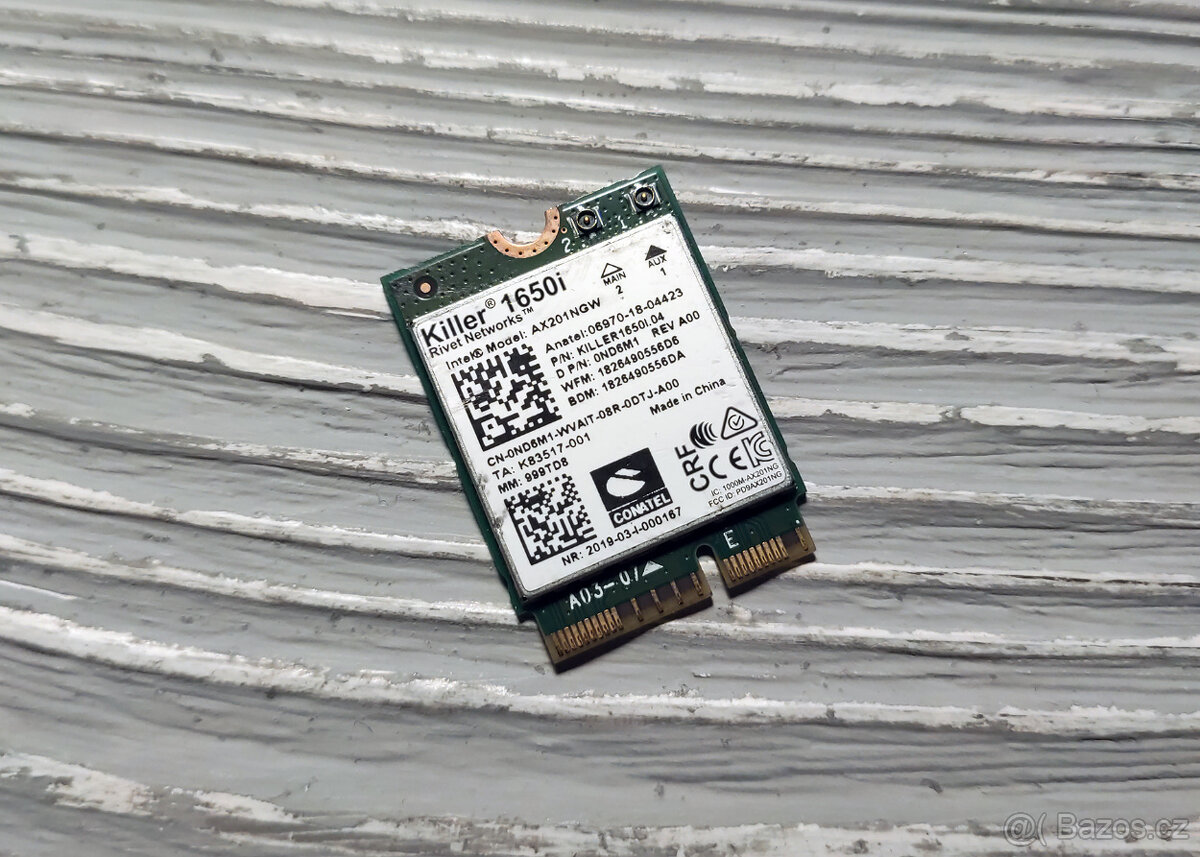 Modul do notebooku Intel Killer Wi-Fi 6 AX1650 – bezdrátová - 2