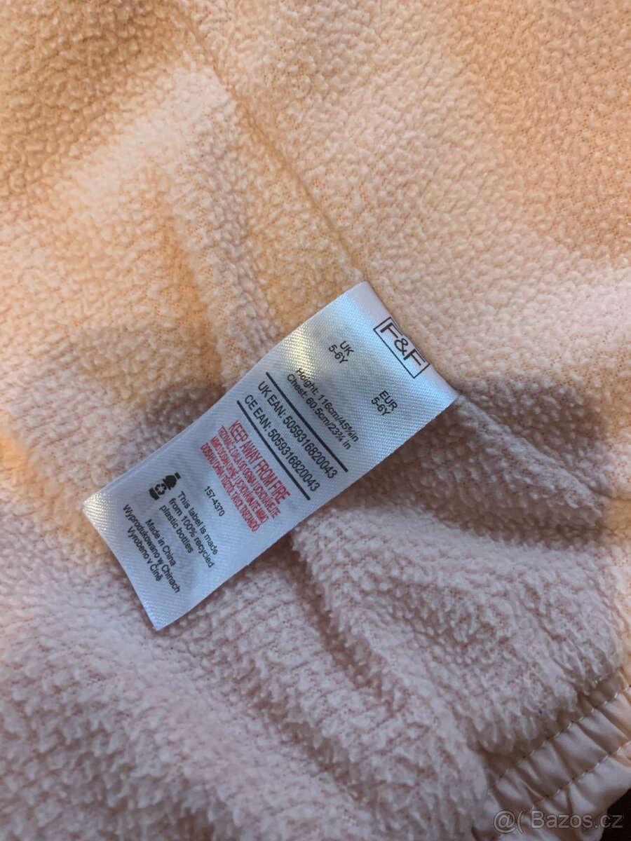 Dívčí bunda cca 5 - 6 let, růžová - 2