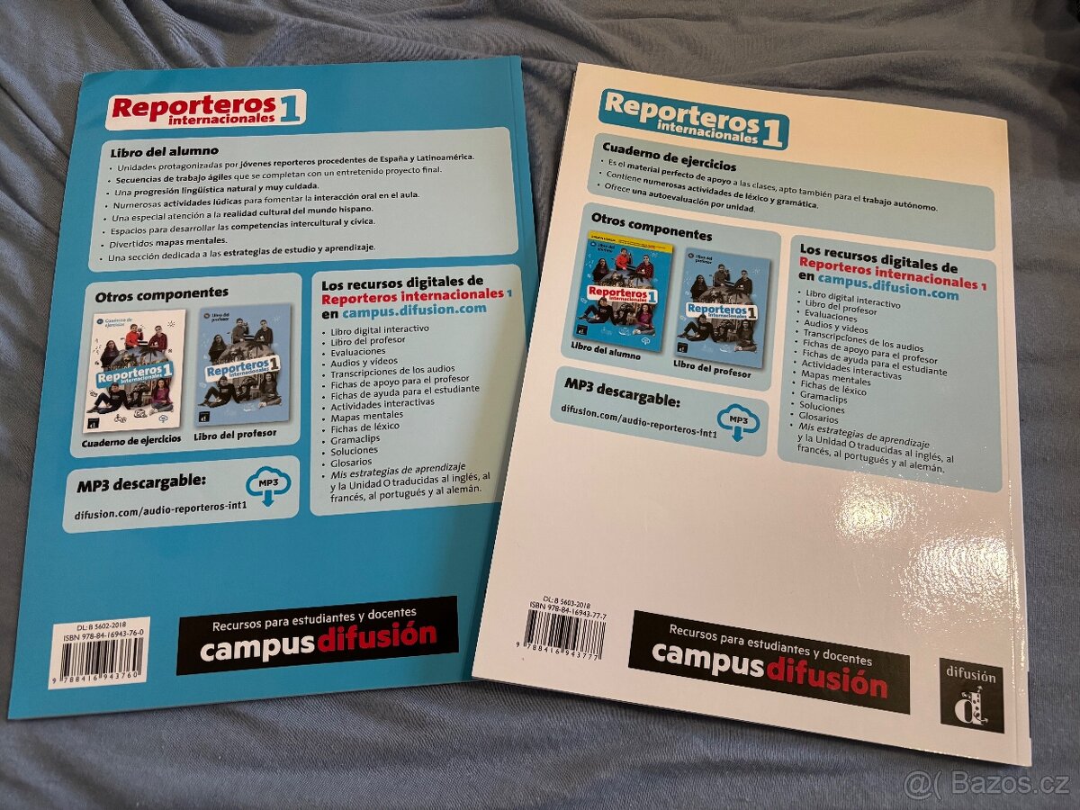 Učebnice španělštiny Reporteros Internacional 1 - 2
