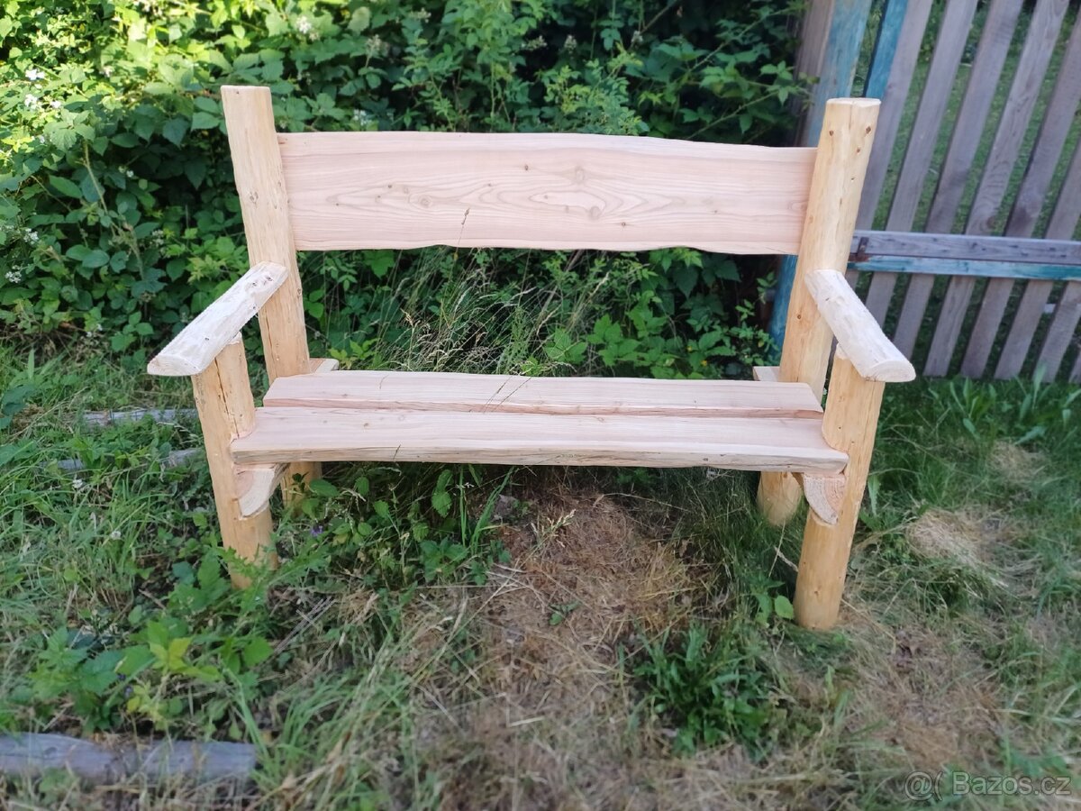 srubová lavice, lavice na zahradu, lavička k ohni - 2