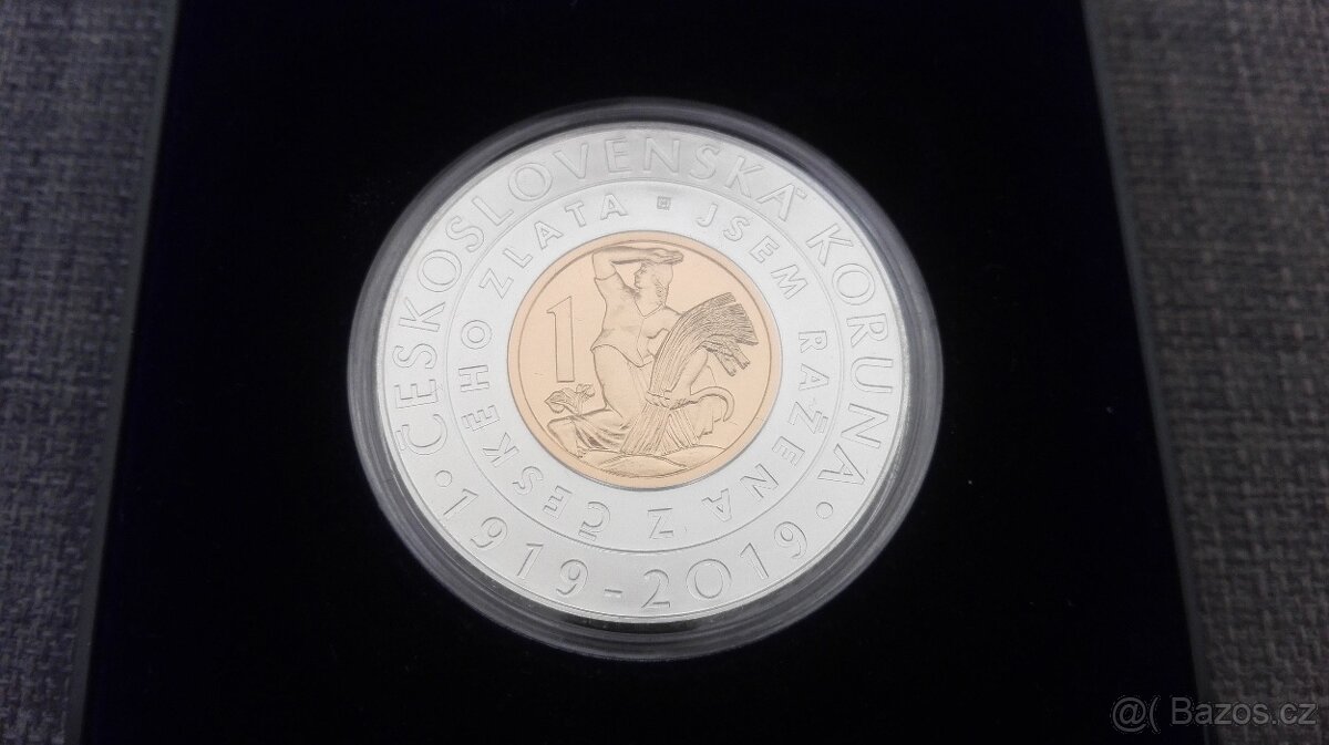 2000 Kč - 100.výročí zavedení čsl. koruny, bimetal - 2