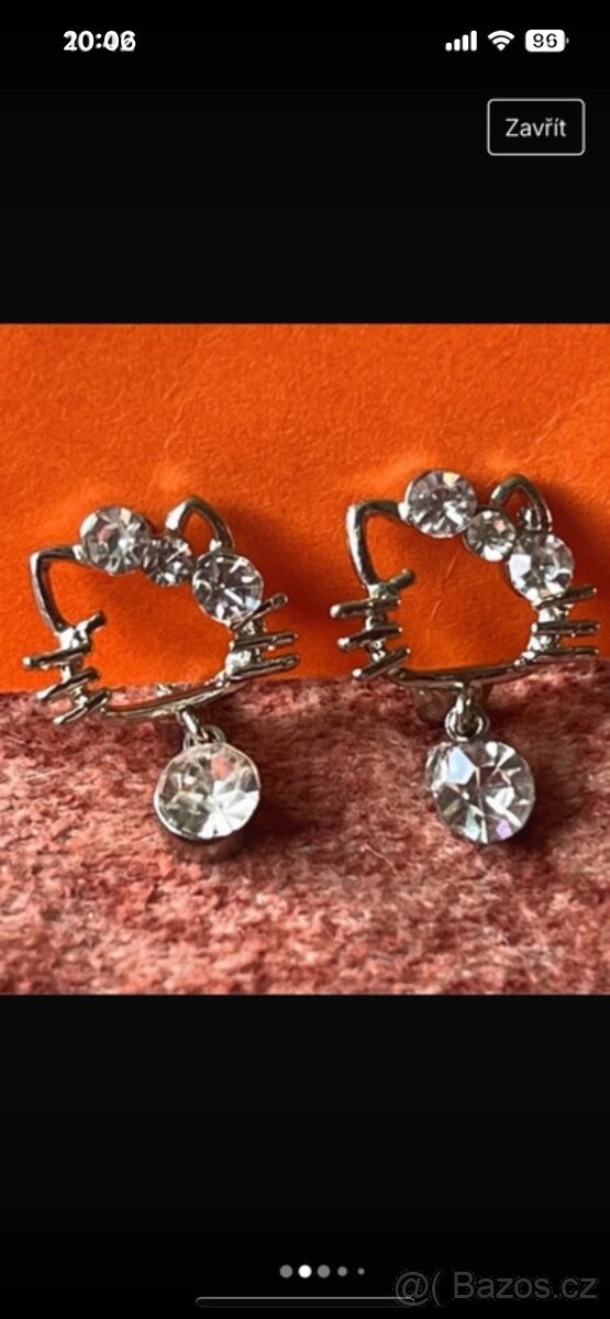 Naušnice s kočičkou Hello Kitty - 2