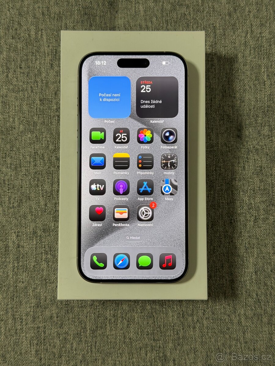 iPhone 15 Pro 128GB Bílý, Baterie 100% - 2