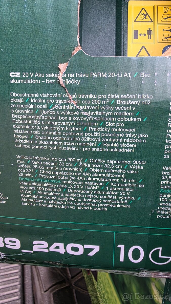 Aku sekačka parkside nová - 2
