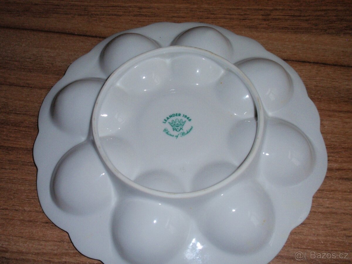 Porcelánový talíř na vejce - 2
