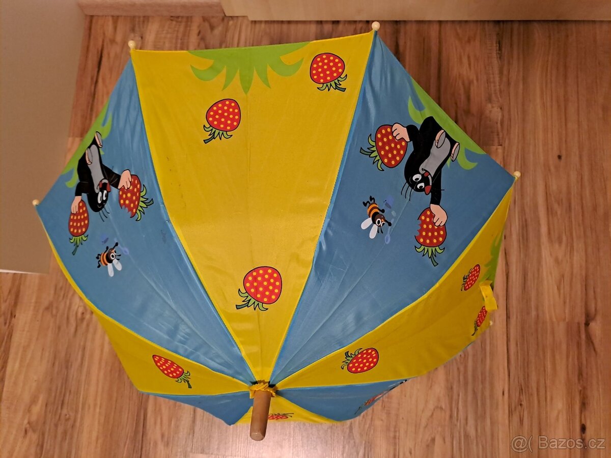 Dětský deštník s Krtečkem (obrázky i madlo) - 2