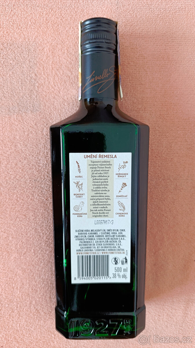Fernet Stock original 38% 0,5 l - 2