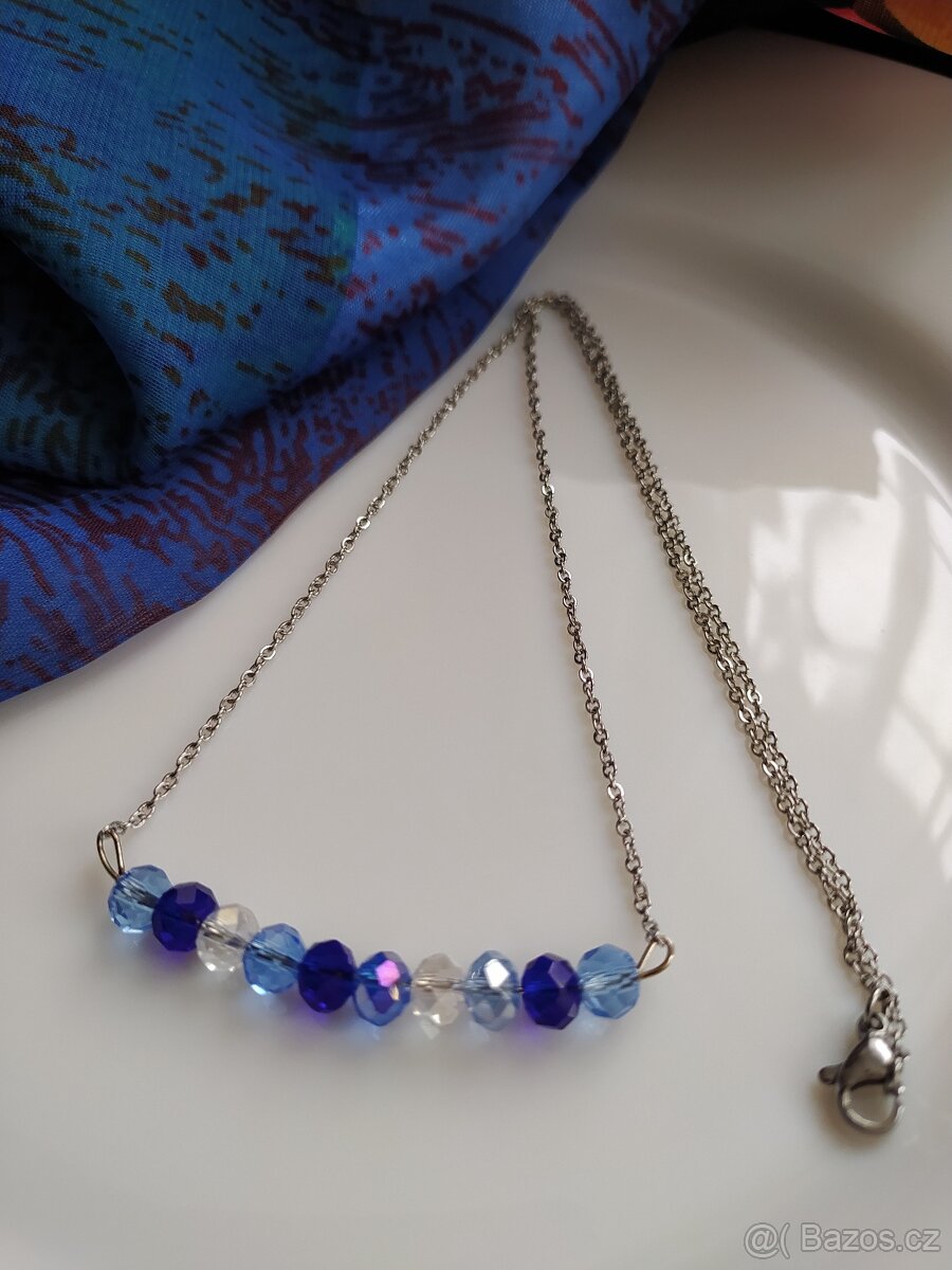 Řetízek s korálky Modrý - 2