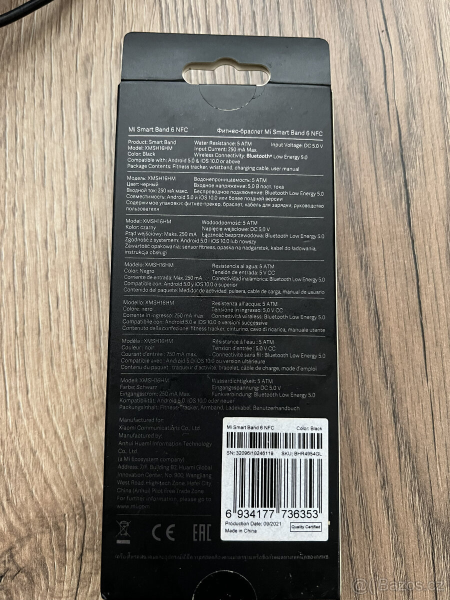 Fitnes náramek Xiaomi Mi Band 6 NFC verze - 2