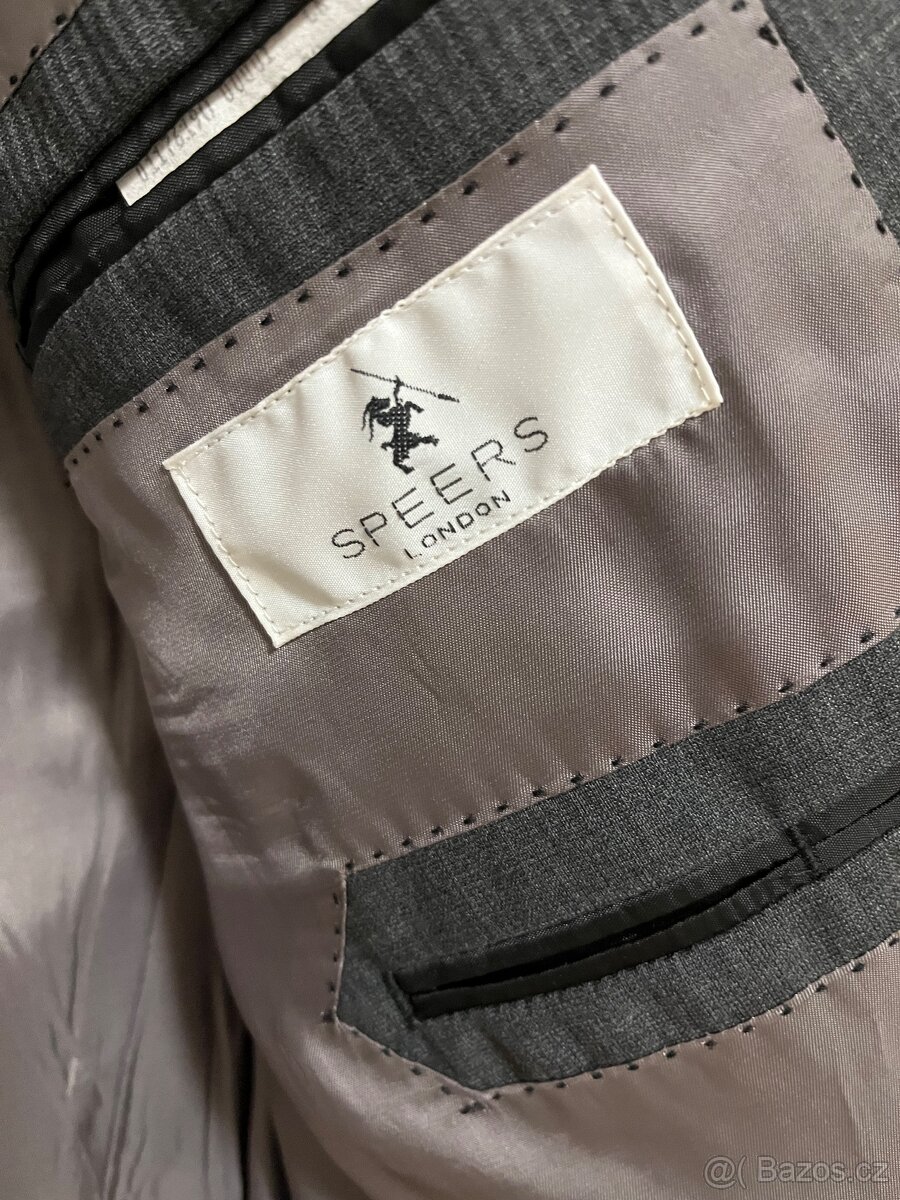 Společenský značkový oblek vel.52- 100%stav - 2