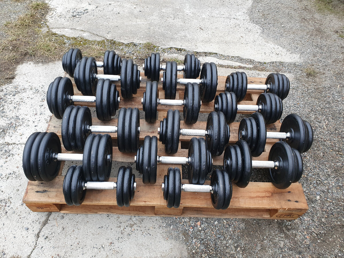 SADA činek jednoruček 12,5-30kg 340kg - NOVÁ - 2