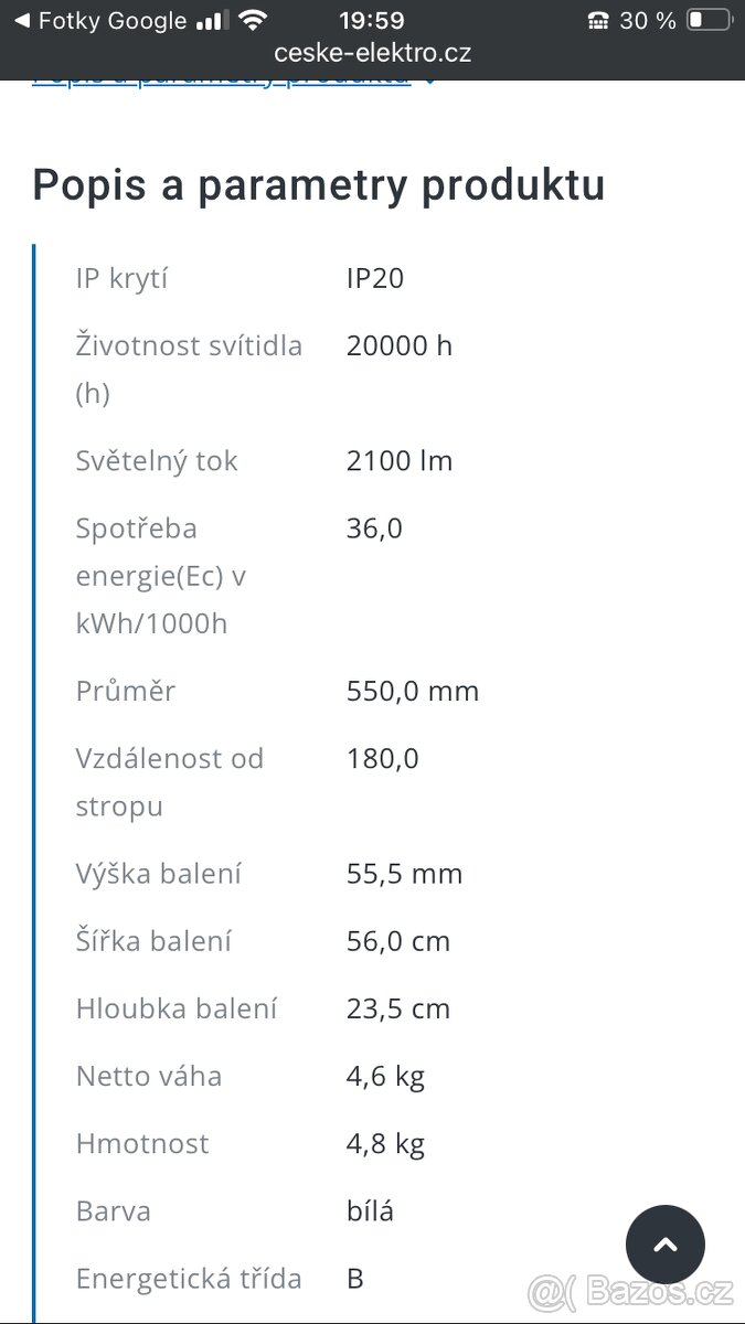 Stropní svitidlo - 2